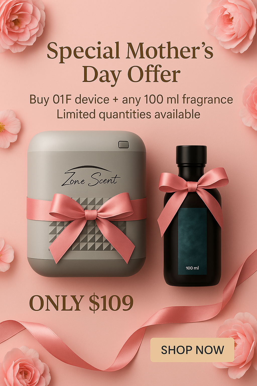 Zone Scent 01F Device + 100 ml Fragrance Bundle (Limited)
